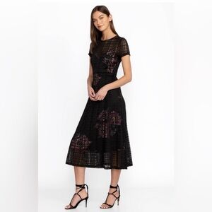 ♠️ Johnny Was Jade black plaid shortsleeve dress